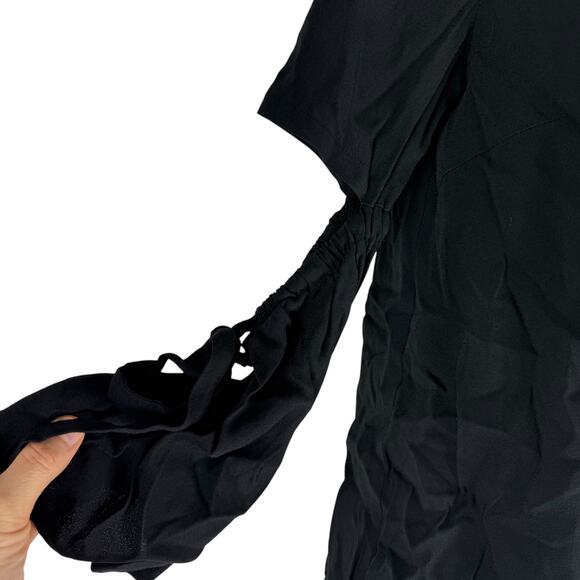 Club Monaco Sandrella Flare Bow Split Bow Sleeve Top Black Size S - Picture 5 of 7